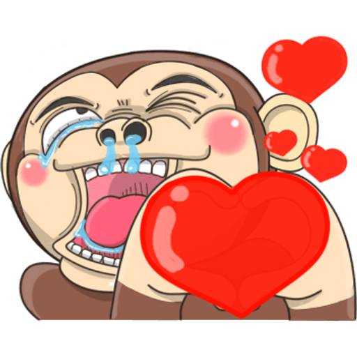 Набор стикеров mr monkey 1 для WhatsApp 8