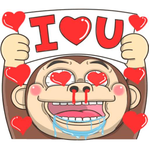 Набор стикеров mr monkey 1 для WhatsApp 9