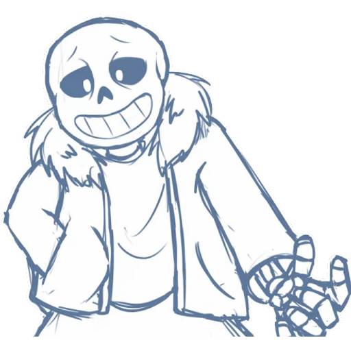 Набор стикеров Санс №13 для WhatsApp 12