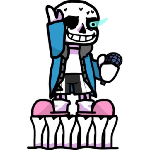 Набор стикеров Санс №6 для WhatsApp 5