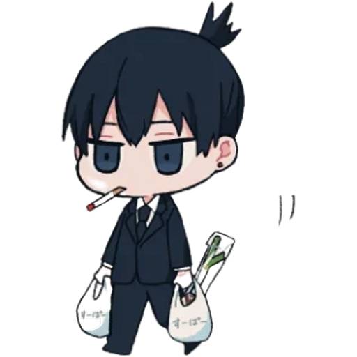 Набор стикеров Человек-бензопила №12 для WhatsApp 26