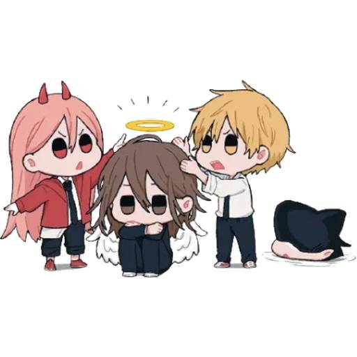 Набор стикеров Человек-бензопила №12 для WhatsApp 27