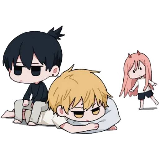 Набор стикеров Человек-бензопила №12 для WhatsApp 29