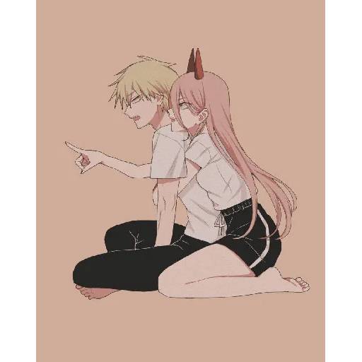 Набор стикеров Человек-бензопила №29 для WhatsApp 29