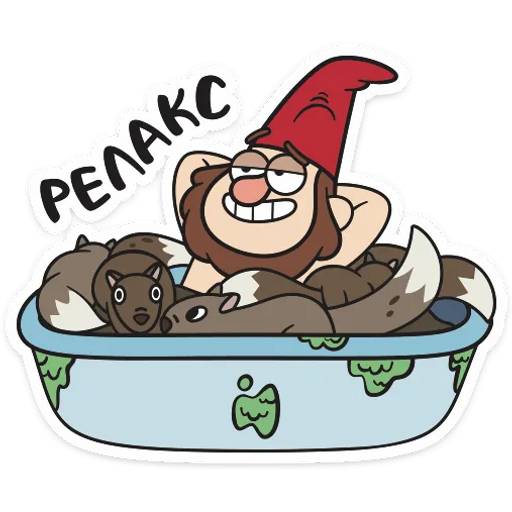 Набор стикеров Гномы Гравити фолз для WhatsApp 6