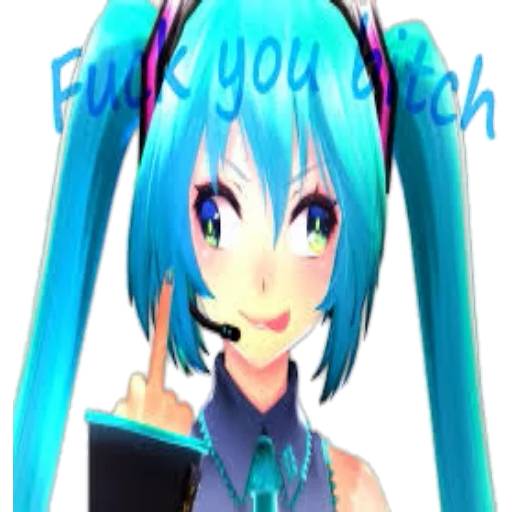 Набор стикеров Хацунэ Мику №17 для WhatsApp 4