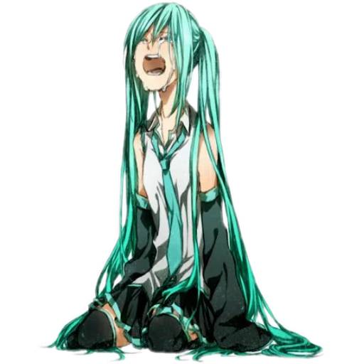 Набор стикеров Хацунэ Мику №17 для WhatsApp 7