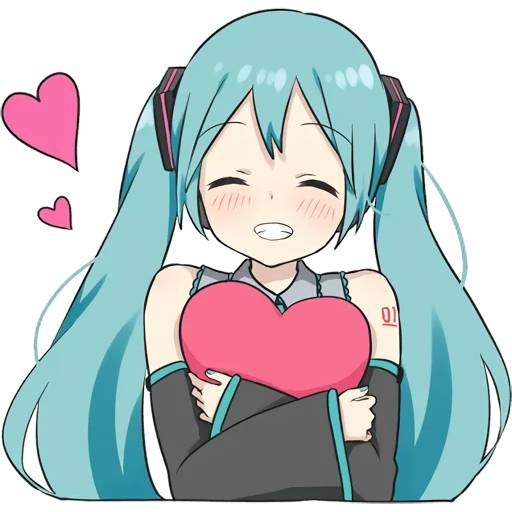 Набор стикеров Хацунэ Мику №9 для WhatsApp 13