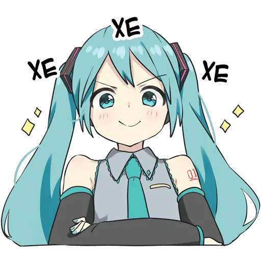 Набор стикеров Хацунэ Мику №9 для WhatsApp 14