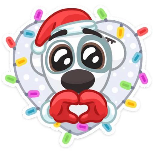 Набор стикеров Новогодний Спотти для WhatsApp 25