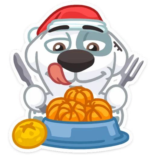 Набор стикеров Новогодний Спотти для WhatsApp 3