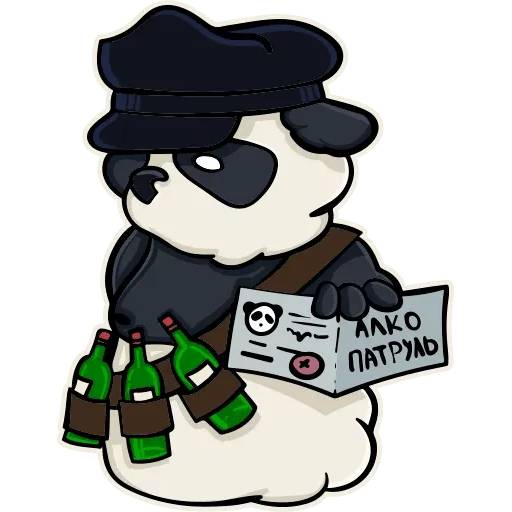 Набор стикеров Панда Олег для WhatsApp 7