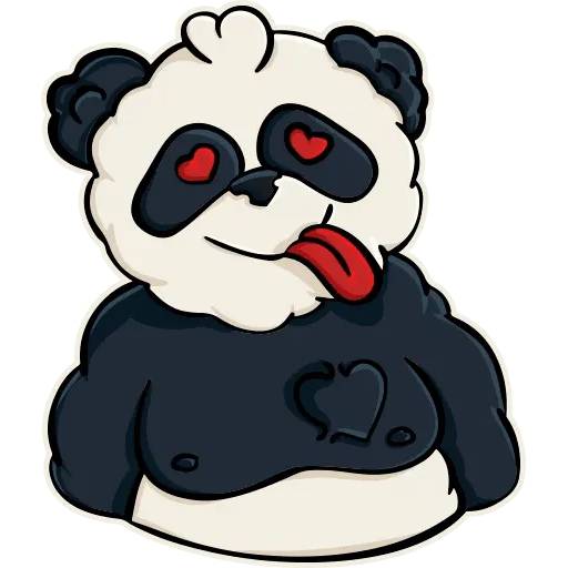 Набор стикеров Панда Олег для WhatsApp 9