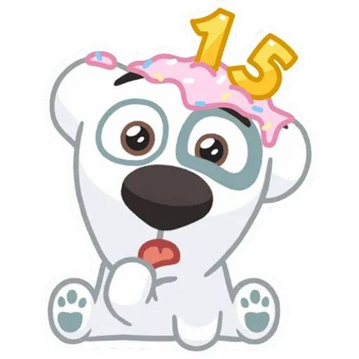 Набор стикеров Праздничный Спотти для WhatsApp 6