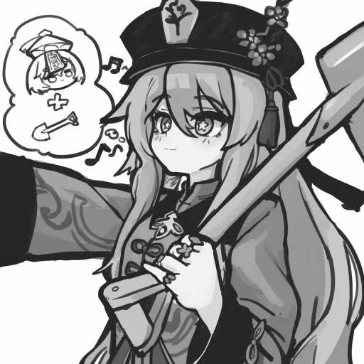 Набор стикеров Ху Тао №15 для WhatsApp 19