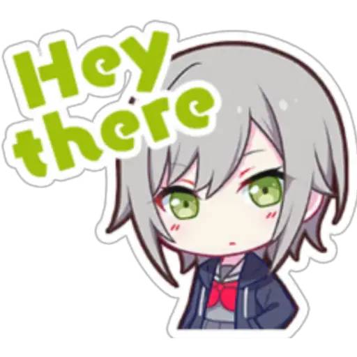 Набор стикеров Project Sekai - Hinomori Shiho для WhatsApp 1