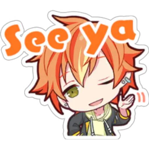 Набор стикеров Project Sekai - Shinonome Akito для WhatsApp 5