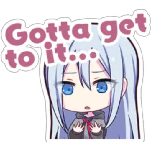 Набор стикеров Project Sekai - Yousaki Kanade для WhatsApp 2