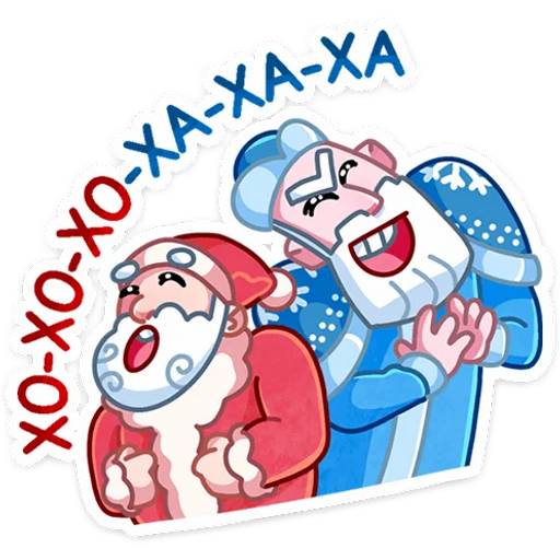 Набор стикеров Дед Мороз №5 для WhatsApp 1
