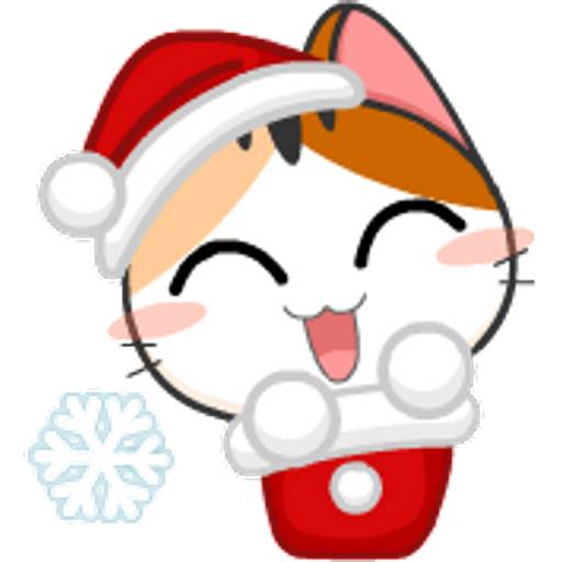 Набор стикеров Gojill The Meow Emoji Christmas (2) для WhatsApp 1