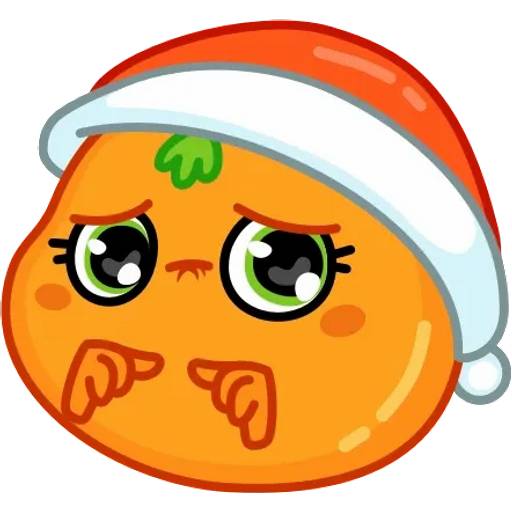 Набор стикеров Мандаринка Маринка для WhatsApp 21