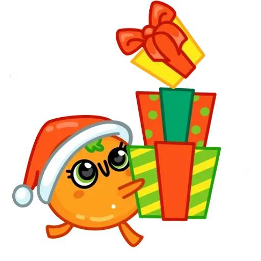 Набор стикеров Мандаринка Маринка для WhatsApp 24