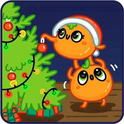 Набор стикеров Мандаринка Маринка для WhatsApp 6