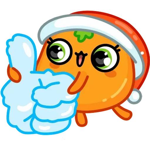 Набор стикеров Мандаринка Маринка для WhatsApp 9