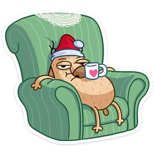 Набор стикеров Новогодний Дигги для WhatsApp 5