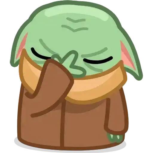Набор стикеров Baby Yoda Cartoon для WhatsApp 1