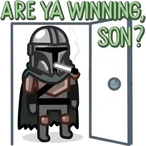 Набор стикеров Baby Yoda Cartoon для WhatsApp 10