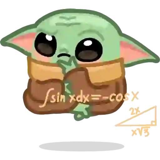 Набор стикеров Baby Yoda Cartoon для WhatsApp 12