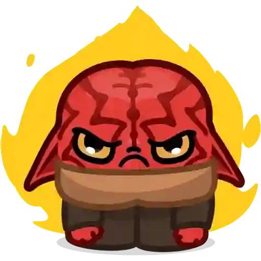 Набор стикеров Baby Yoda Cartoon для WhatsApp 14