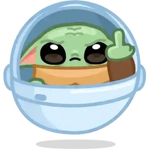 Набор стикеров Baby Yoda Cartoon для WhatsApp 2