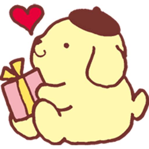 Набор стикеров Sanrio Pompompurin Stickers для WhatsApp 1
