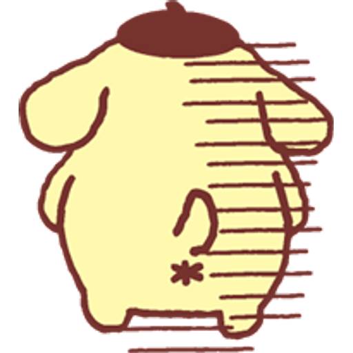 Набор стикеров Sanrio Pompompurin Stickers для WhatsApp 10