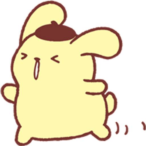 Набор стикеров Sanrio Pompompurin Stickers для WhatsApp 19
