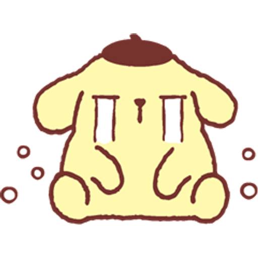 Набор стикеров Sanrio Pompompurin Stickers для WhatsApp 2