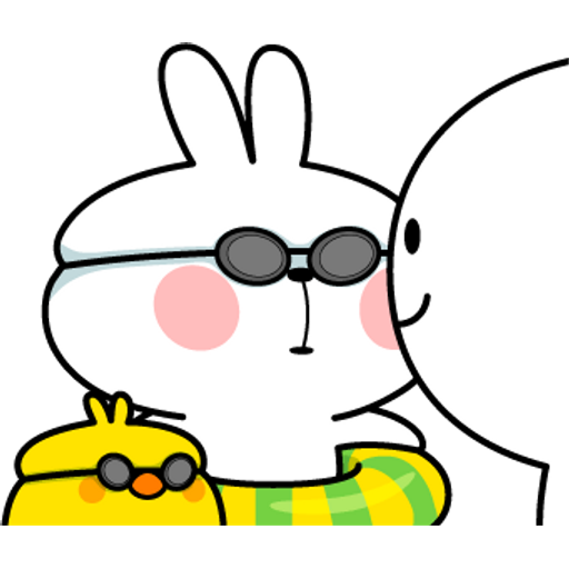 Набор стикеров Spoiled Rabbit Summer для WhatsApp 18