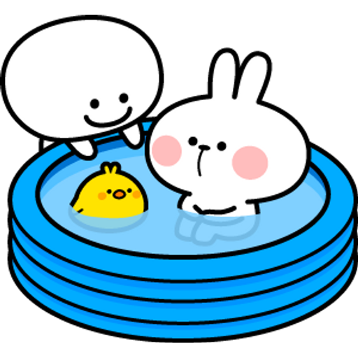 Набор стикеров Spoiled Rabbit Summer для WhatsApp 19