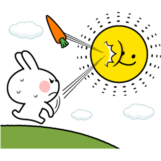 Набор стикеров Spoiled Rabbit Summer для WhatsApp 2