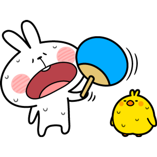 Набор стикеров Spoiled Rabbit Summer для WhatsApp 3