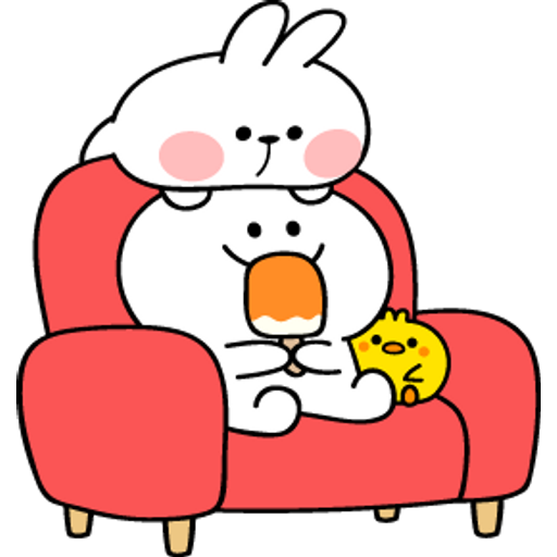 Набор стикеров Spoiled Rabbit Summer Photo для WhatsApp 21