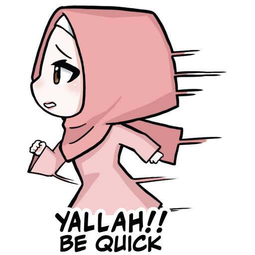 Набор стикеров Muslim Sticker Pack (Zainab) для WhatsApp 11