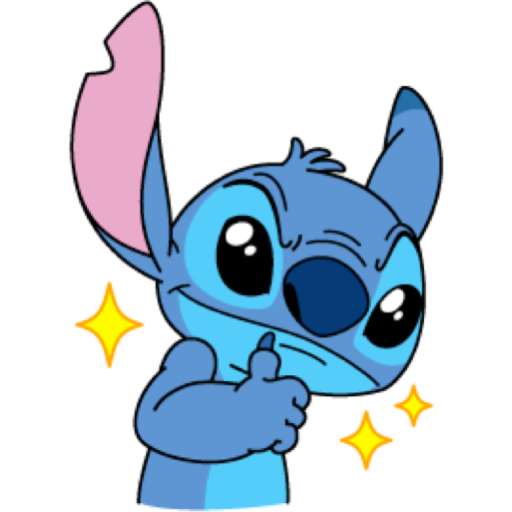 Набор стикеров stitch для WhatsApp 1