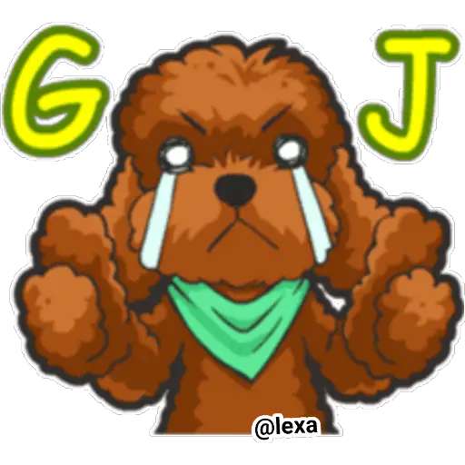 Набор стикеров Hi! P O O D L E S для WhatsApp 20