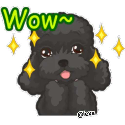 Набор стикеров Hi! P O O D L E S для WhatsApp 21