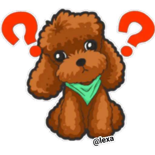 Набор стикеров Hi! P O O D L E S для WhatsApp 22