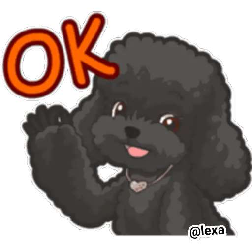 Набор стикеров Hi! P O O D L E S для WhatsApp 25