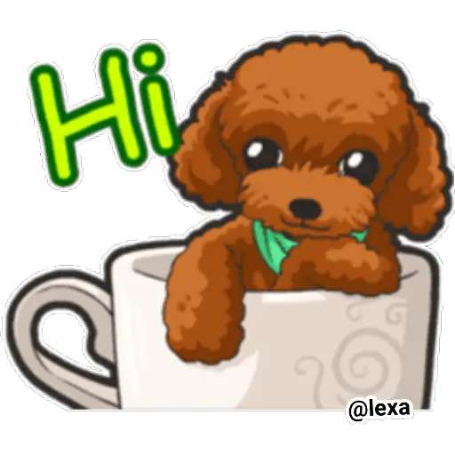 Набор стикеров Hi! P O O D L E S для WhatsApp 27